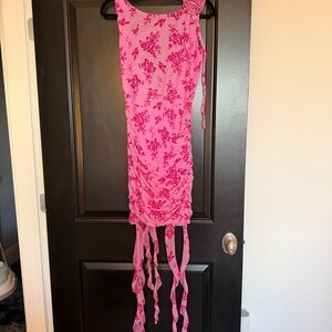 Miss Circle Floral Backless Dress